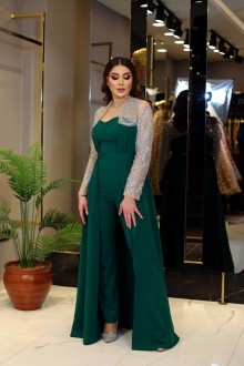 Evening dress with jumpsuit design