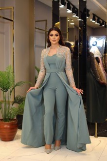 Evening dress with jumpsuit design