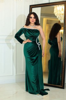 Royal style velvet dress