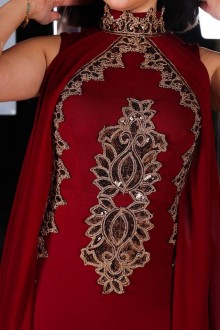 Embroidered evening dress