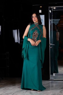 Embroidered evening dress