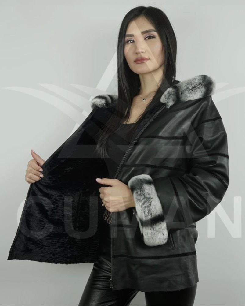 Genuine leather jacket for a special winter