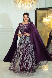 Royal dress with shoulder scarf