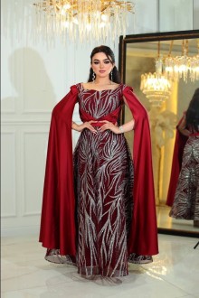 Royal dress with shoulder scarf