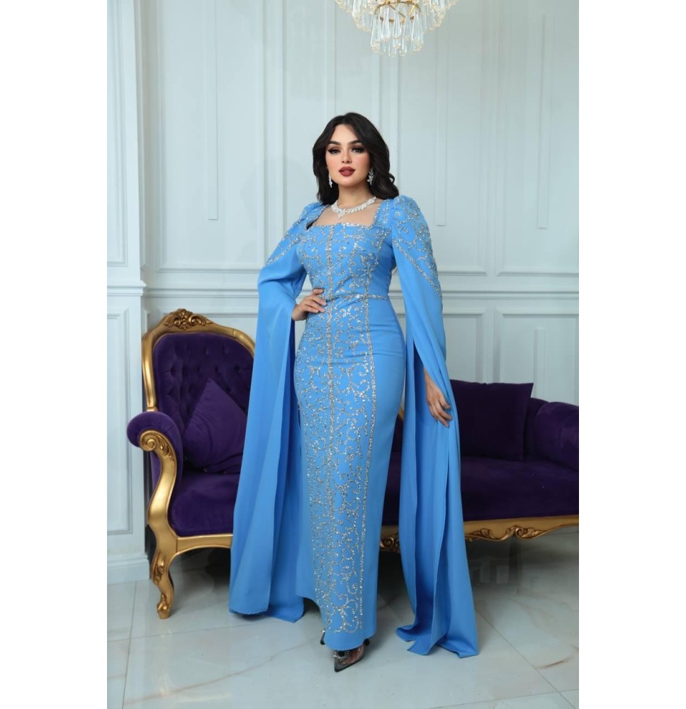 long sleeve evening dress