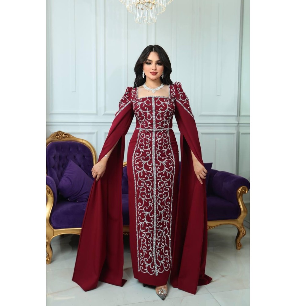 long sleeve evening dress